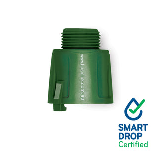 Green accessory connector on a white background