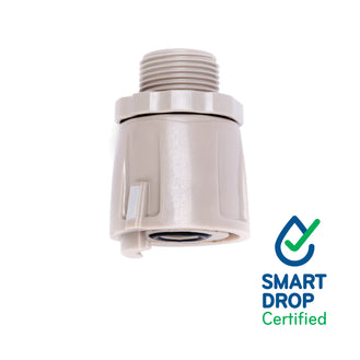 warm grey accessory connector with swivel on a white background